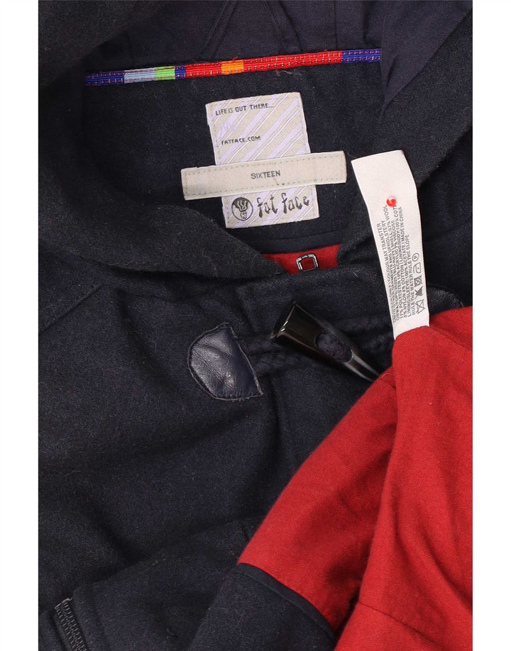 Trenca con capucha para mujer Fat Face UK 46 Large Lana azul marino
