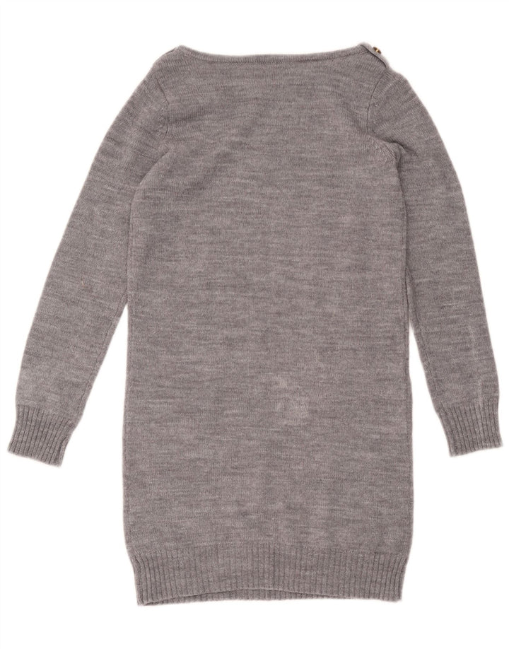 Vestido tipo jersey para mujer Oasis UK 40 Small Lana moteada gris