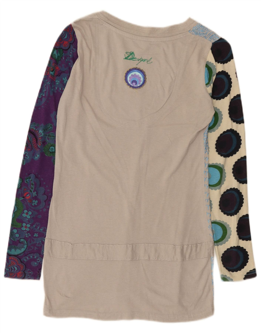 Desigual Top tipo túnica con estampado abstracto para mujer UK 6 XS Multicolor