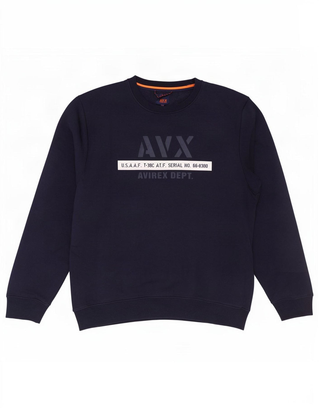 Avirex Sudadera gráfica para hombre Jumper 2XL Azul marino Poliéster