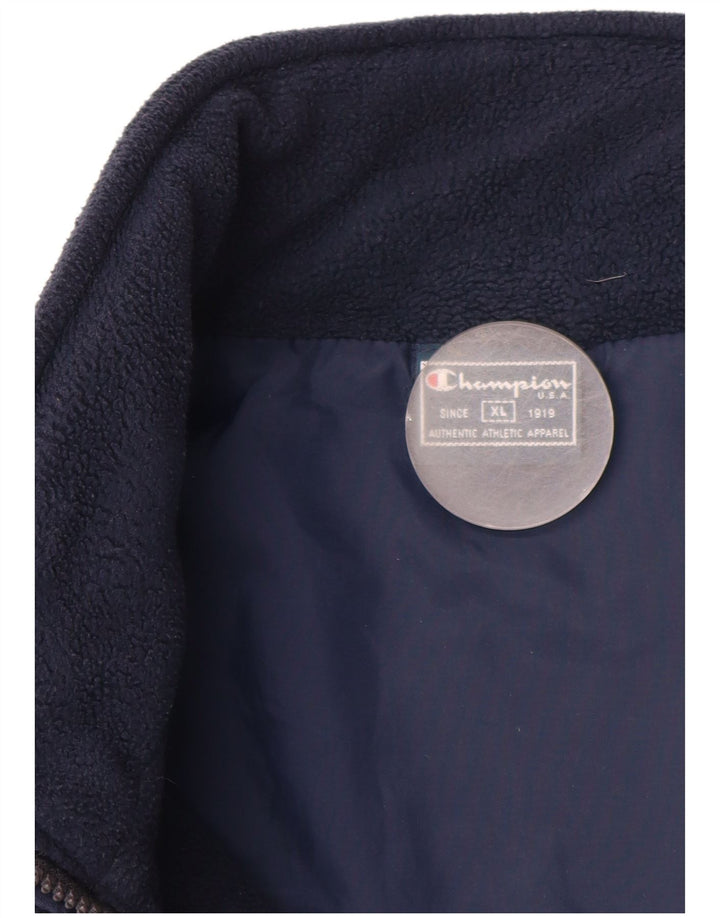 Champion Chaleco polar para hombre UK 42 XL Poliéster azul marino