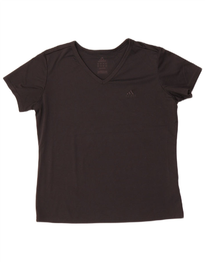 ADIDAS Camiseta para mujer Top UK 44 Mediano Negro Poliéster