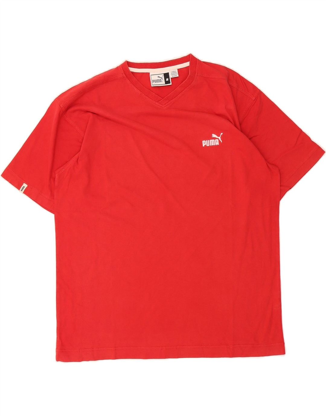 PUMA Mens T-Shirt Top Medium Red Cotton Vintage Puma and Second-Hand Puma from Messina Hembry 