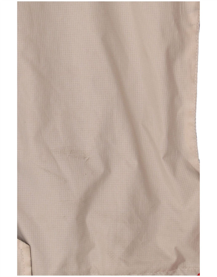 Weird Fish Chaqueta cortavientos con capucha para mujer, talla 40, talla grande, color blanco