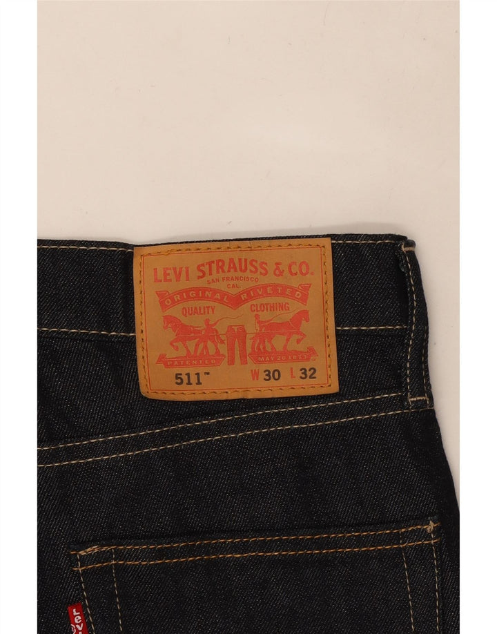 LEVI'S Jeans 511 Slim Cropped para Mujer W30 L24 Algodón Azul Marino