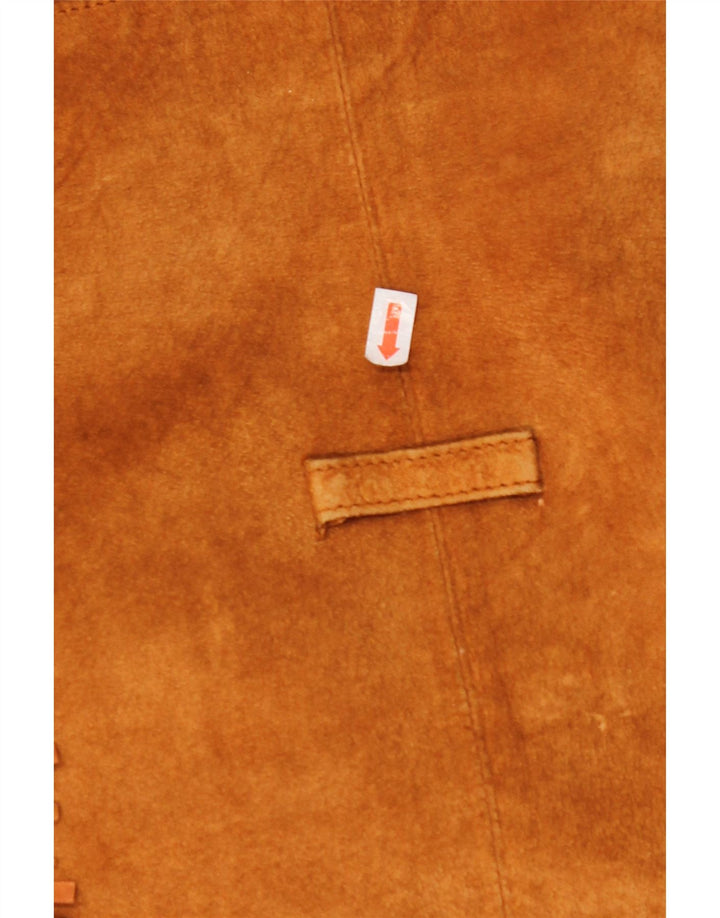 VINTAGE Chaqueta de ante para hombre EU 54 2XL Cuero marrón