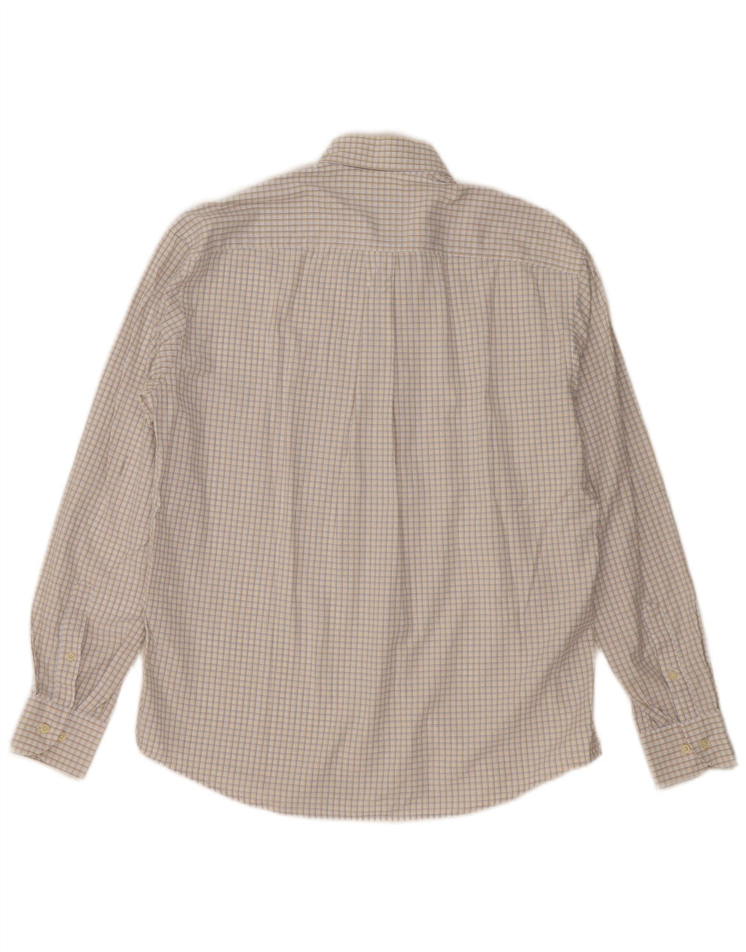 Sergio Tacchini Camisa Hombre Grande Algodón Vichy Beige