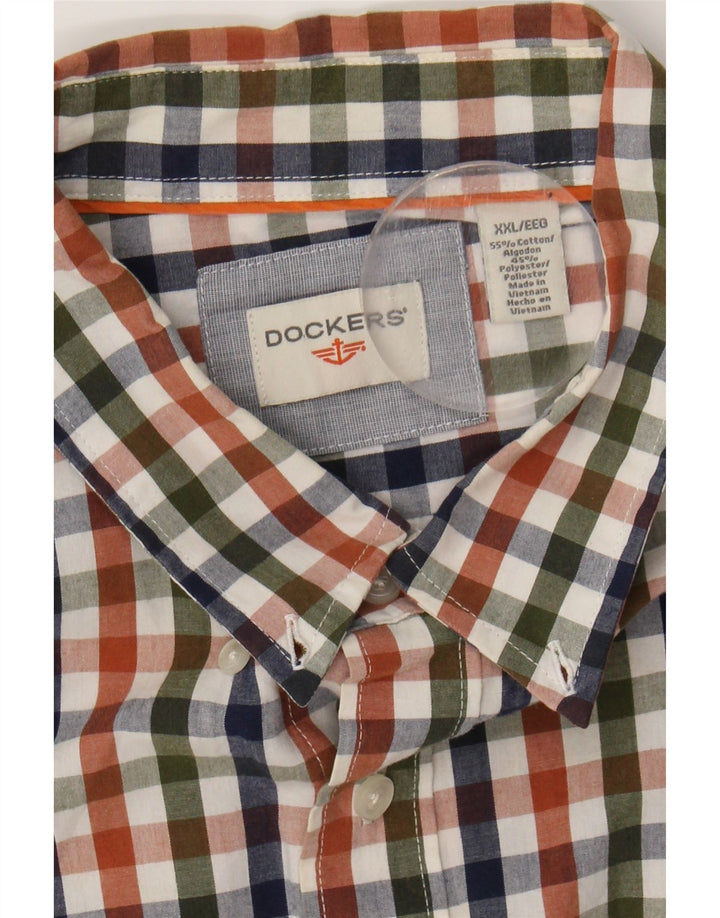 DOCKERS Mens Shirt 2XL Multicoloured Check Cotton Vintage Dockers and Second-Hand Dockers from Messina Hembry 
