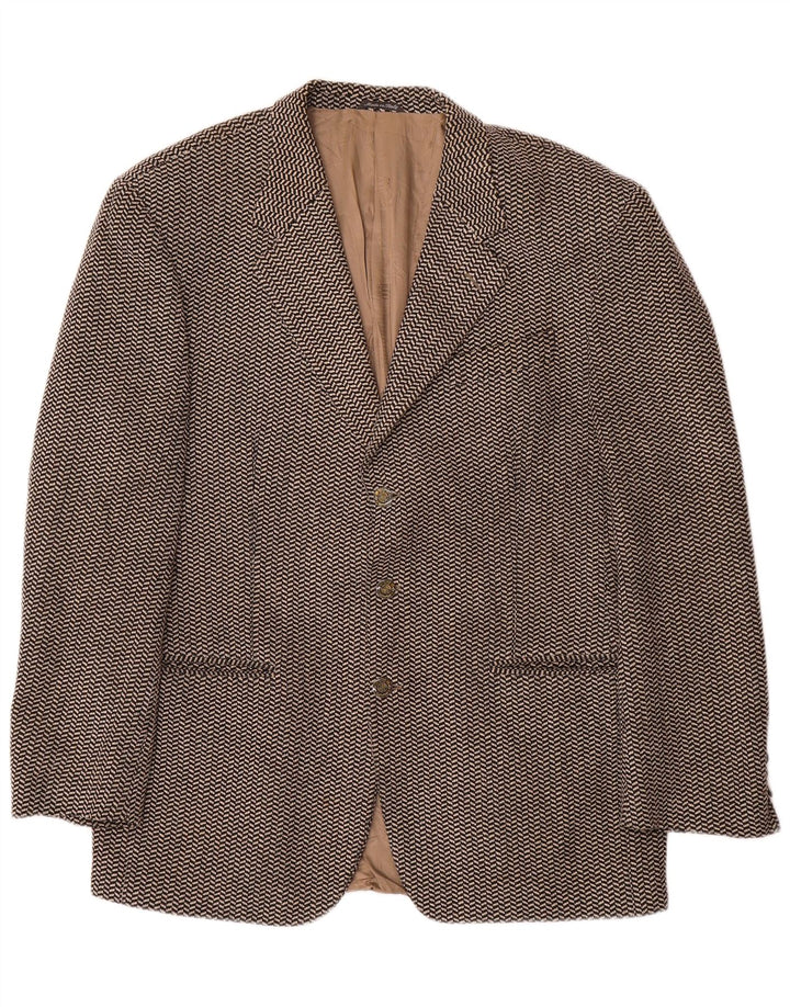 Ferre Chaqueta tipo blazer de 3 botones para hombre IT 52 XL Lana en espiga marrón