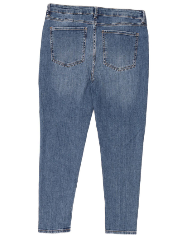 Marks & Spencer Jeans Ajustados The Ivy Crop para Mujer Reino Unido 46 Grande W32 L25 Azul