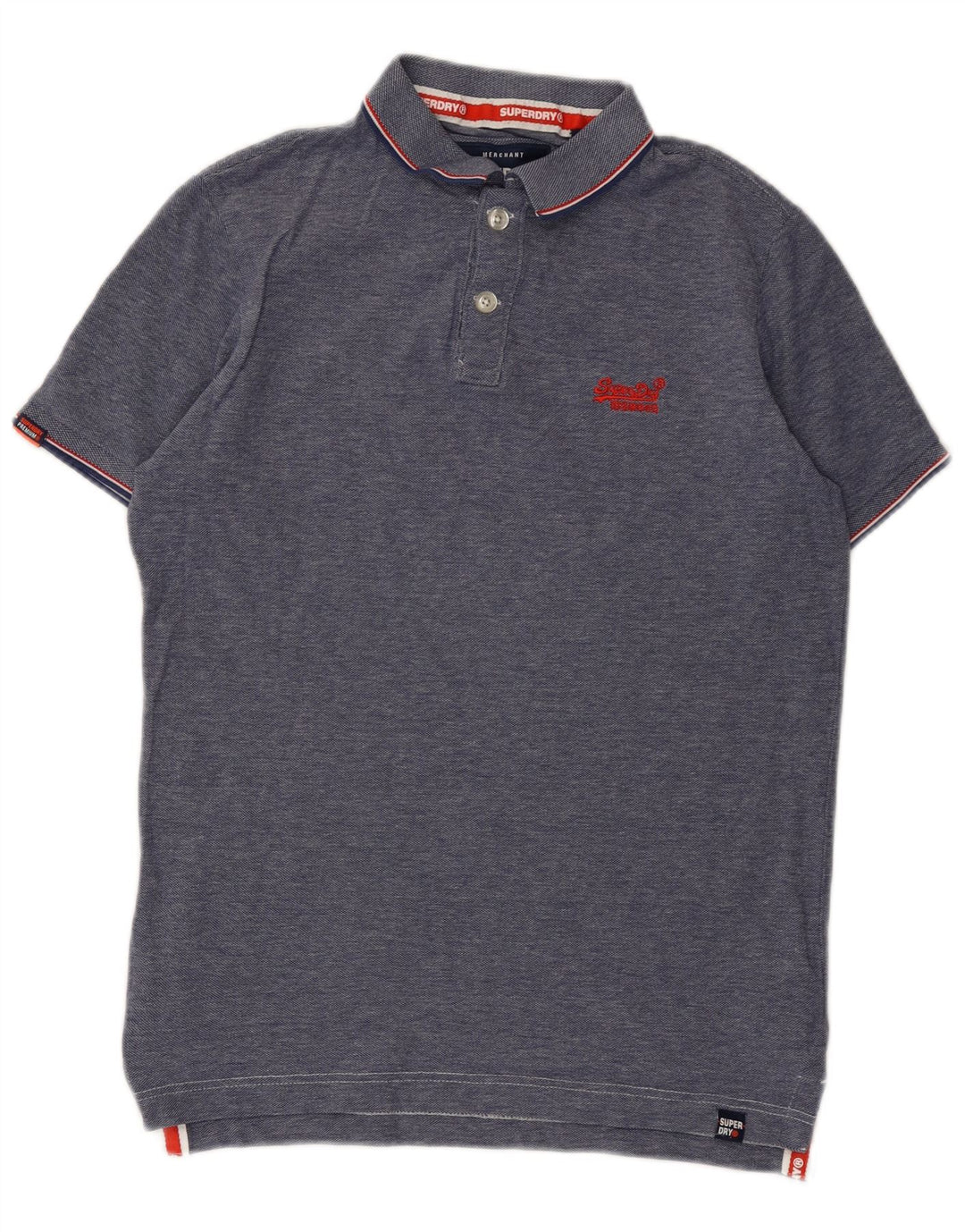 Superdry Polo De Algodón Con Motivos Azul Medio Para Hombre