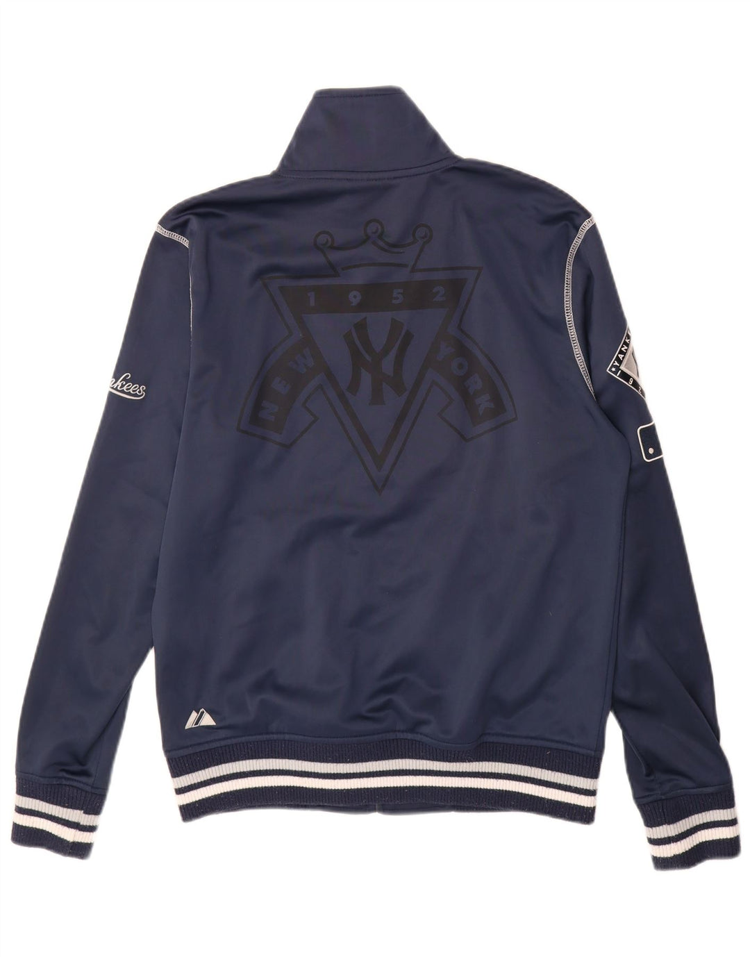 MAJESTIC Mens New York Yankees Chándal Top Chaqueta Pequeña Azul Marino