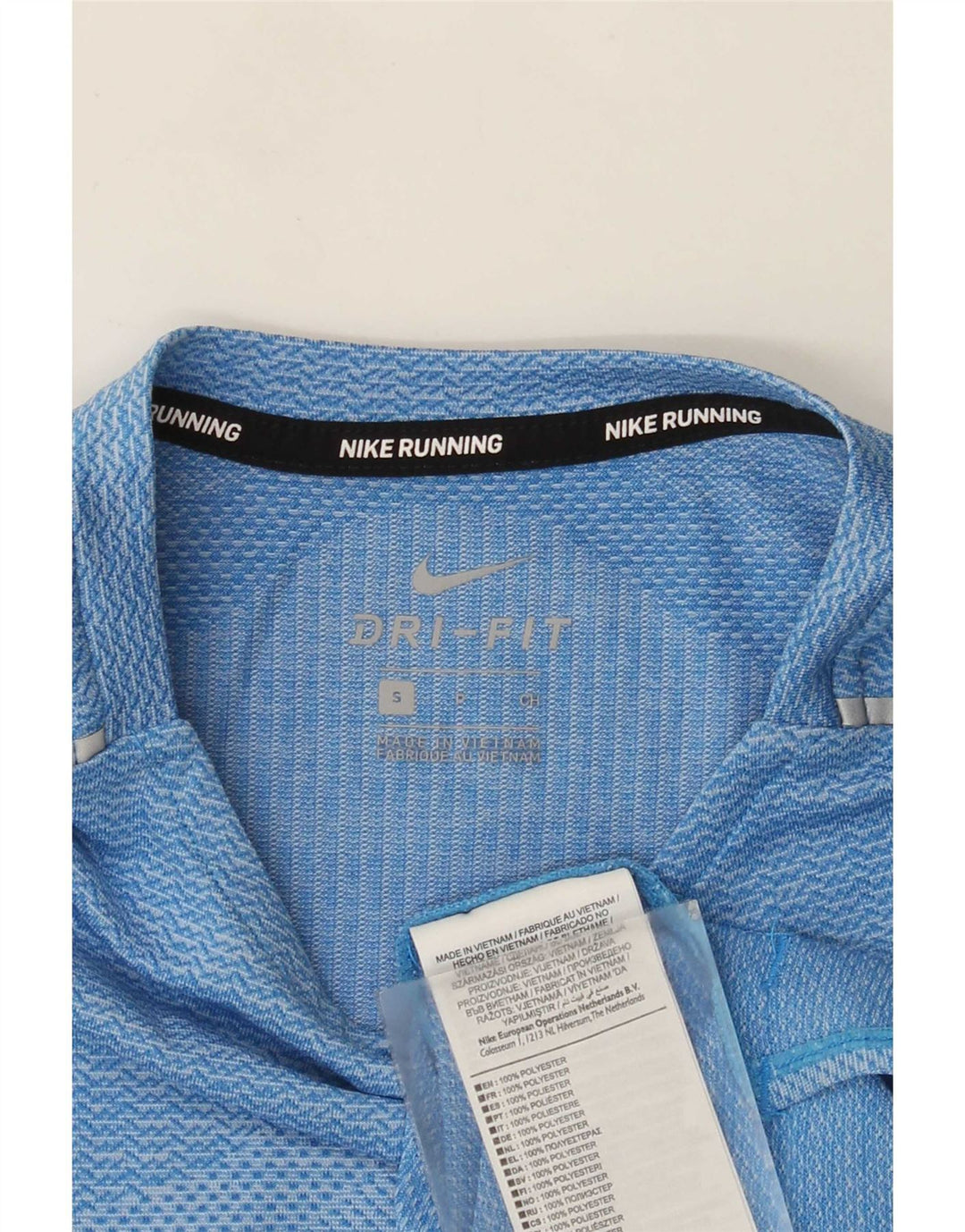 Camiseta Nike Dri Fit para hombre Top pequeño poliéster moteado azul