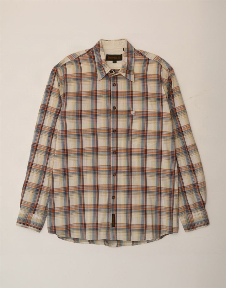 Camisa Timberland Hombre XL Cuadros Beige