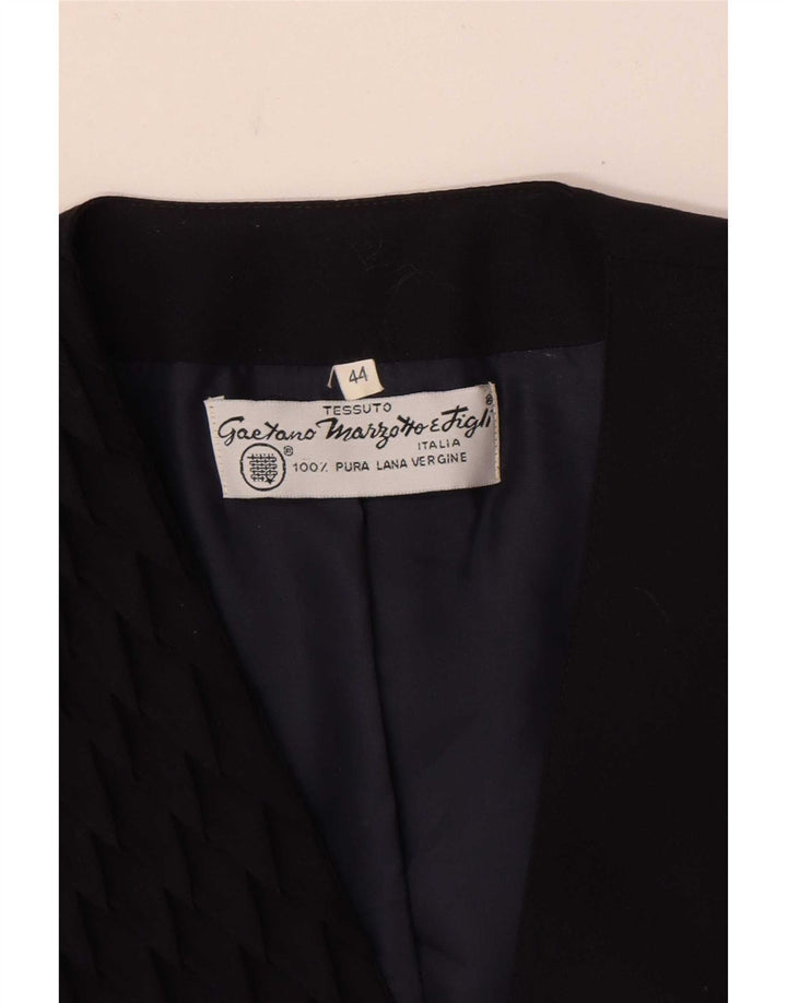 Chaqueta tipo blazer de doble botonadura Marzotto para mujer IT 44 Azul marino mediano