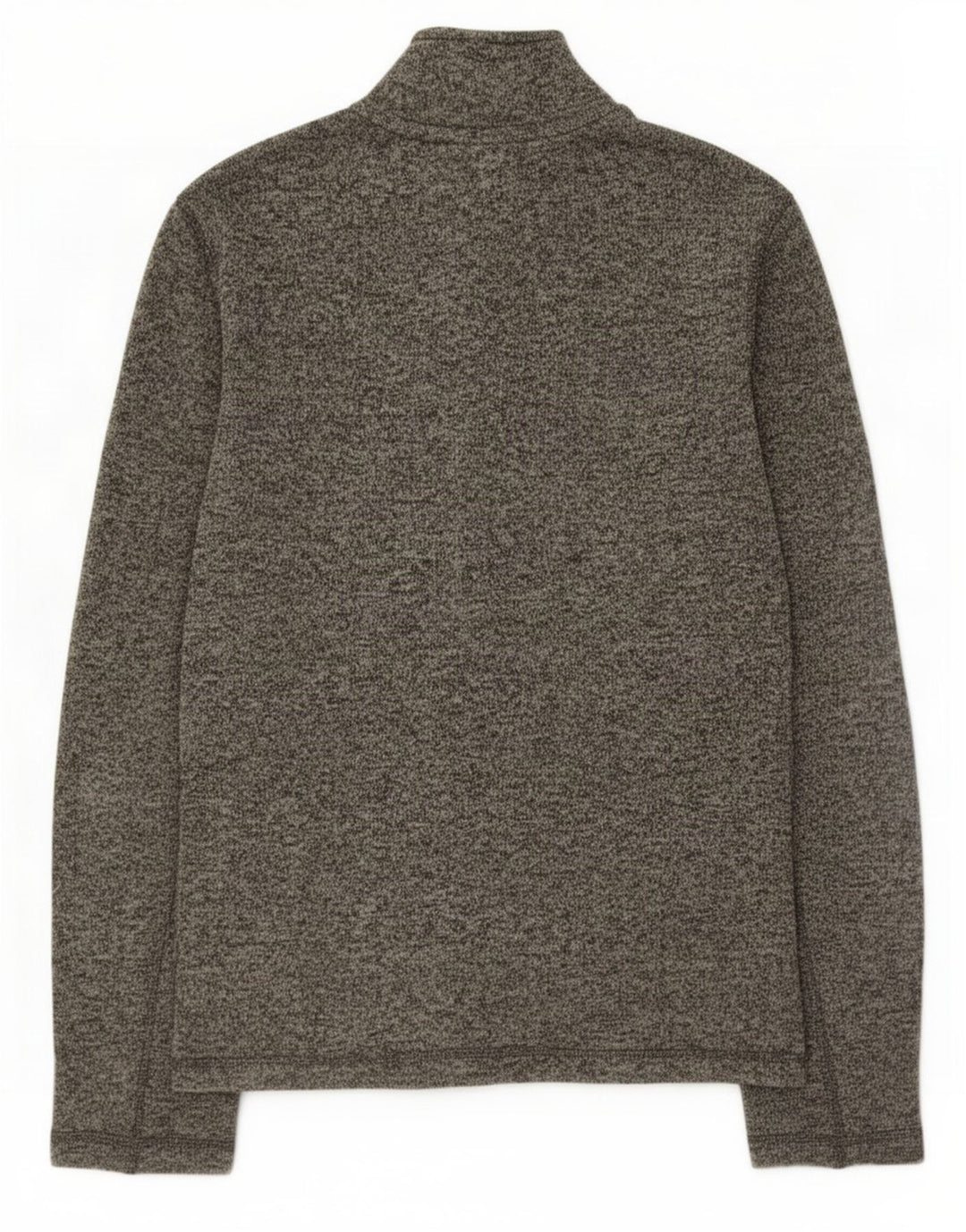 Eddie Bauer - Sudadera con cuello y cremallera para hombre, color gris medio, poliéster moteado