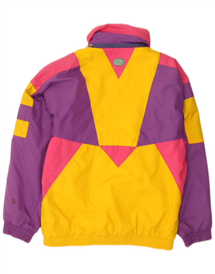 Chaqueta de esquí vintage para hombre IT 46 Small Multicolor Colourblock Poliamida