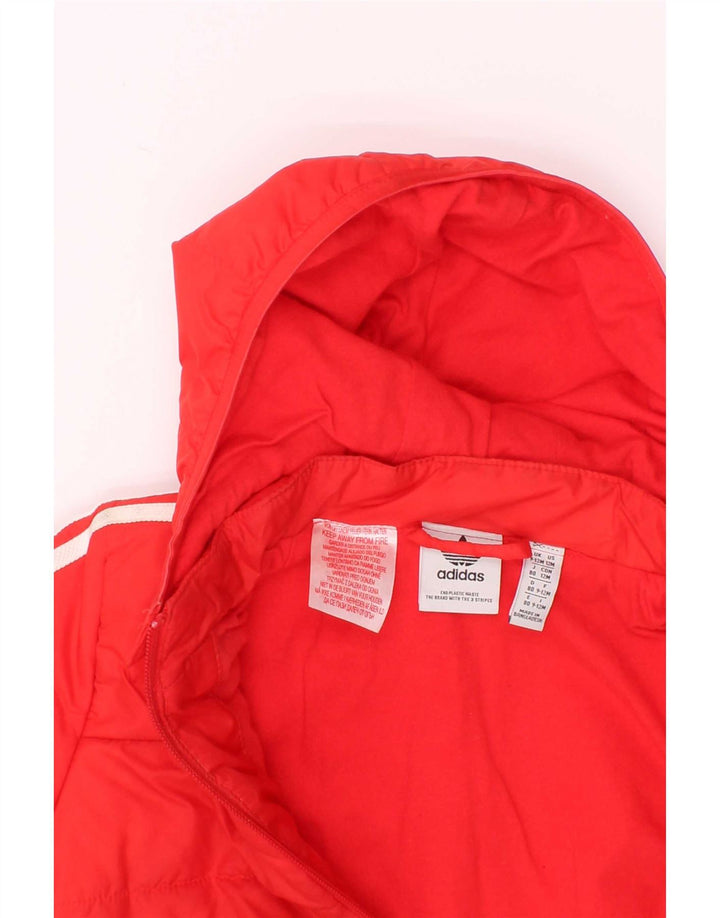 Adidas Chaqueta acolchada con capucha para bebé niño 9-12 meses Rojo Poliéster