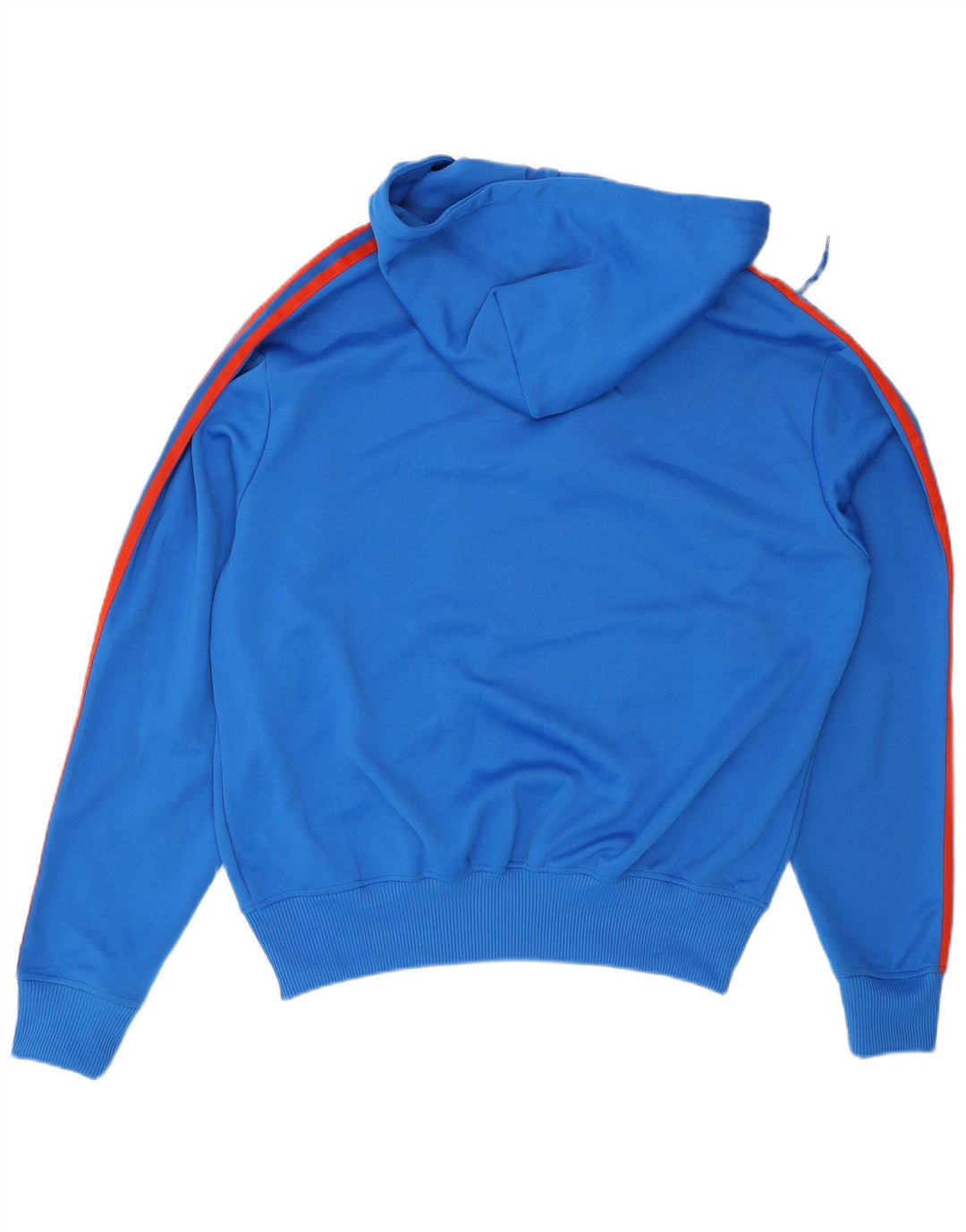 Adidas - Sudadera con capucha y cremallera para hombre, poliéster azul grande