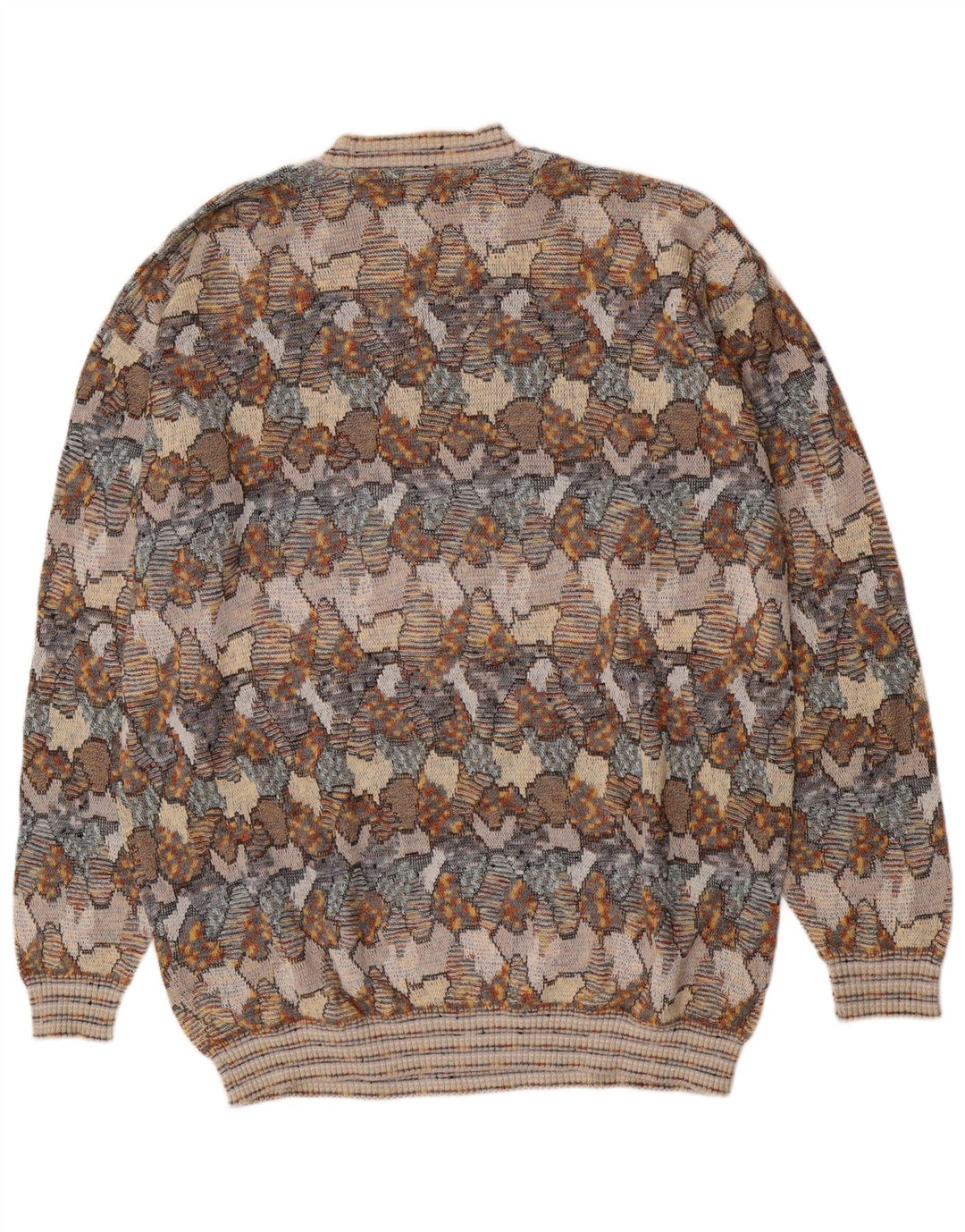 Suspense - Jersey de cuello redondo con estampado abstracto para hombre IT 54 XL Gris