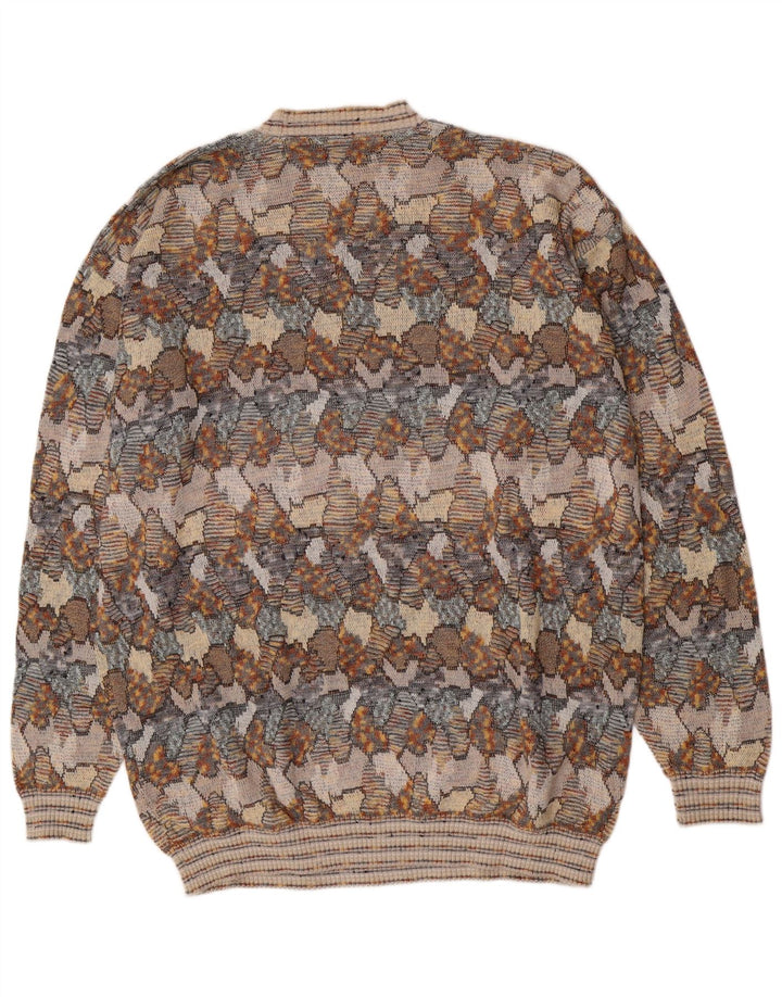 Suspense - Jersey de cuello redondo con estampado abstracto para hombre IT 54 XL Gris