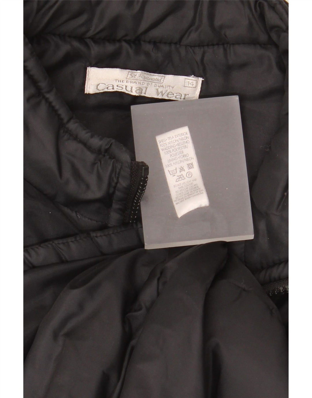 St. Bernard Chaleco acolchado para mujer UK 44 Large Nylon negro