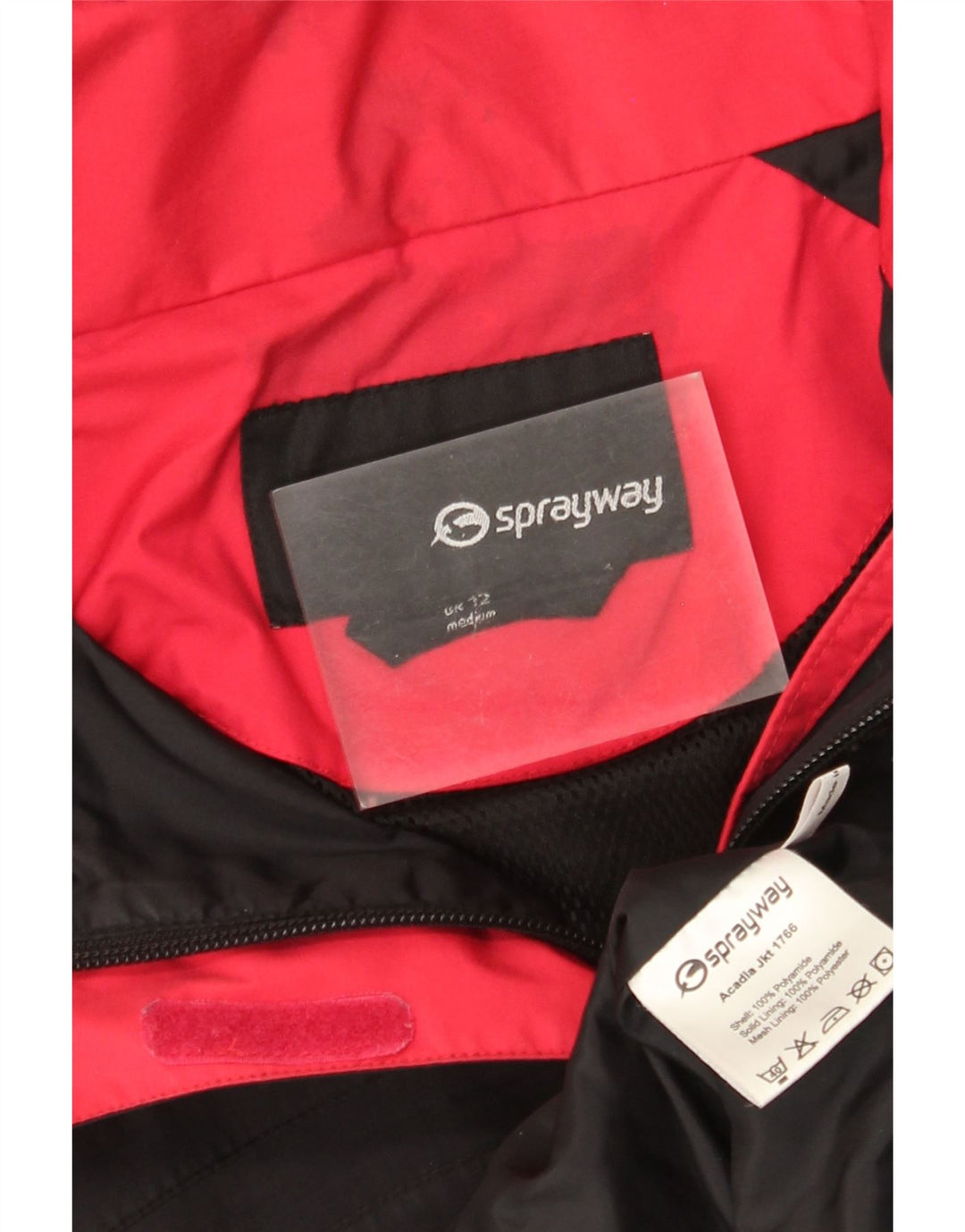 Sprayway Chaqueta impermeable con capucha para mujer UK 12 Medium Black Polyamide