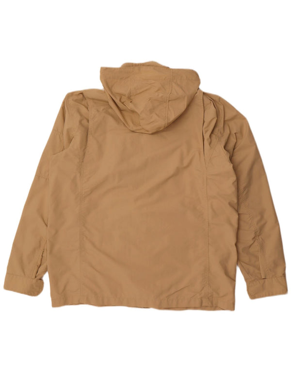 Lands End Chaqueta utilitaria con capucha para hombre UK 40 Large Beige Nylon