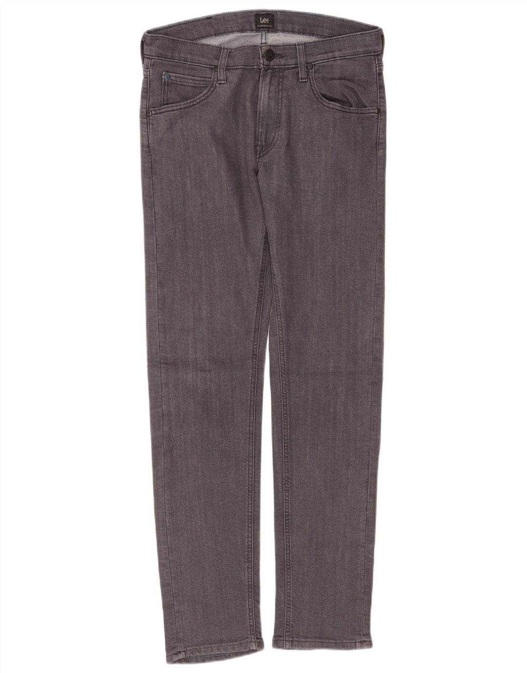 Vaqueros Lee Daren Zip Fly Slim para Mujer W30 L32 Algodón Gris