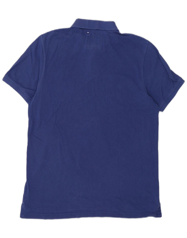 Crew Clothing Polo para hombre de algodón azul grande