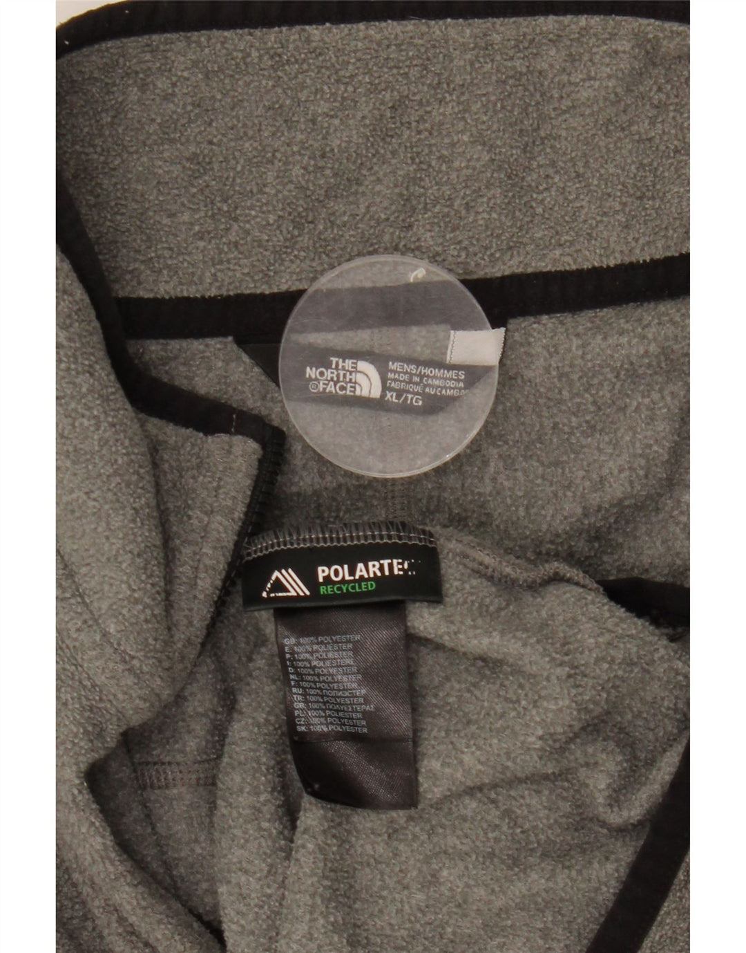 The North Face Jersey Polar Con Cremallera Y Cuello Para Hombre XL Poliéster Gris