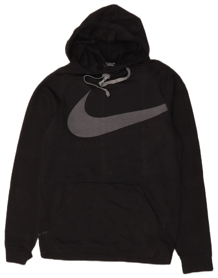 Nike Dri Fit Graphic Sudadera con capucha para hombre, talla pequeña, poliéster negro