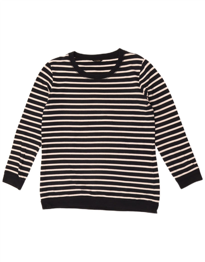 Massimo Dutti Sudadera Mujer Jumper US 8 Mediano Azul Marino Rayas