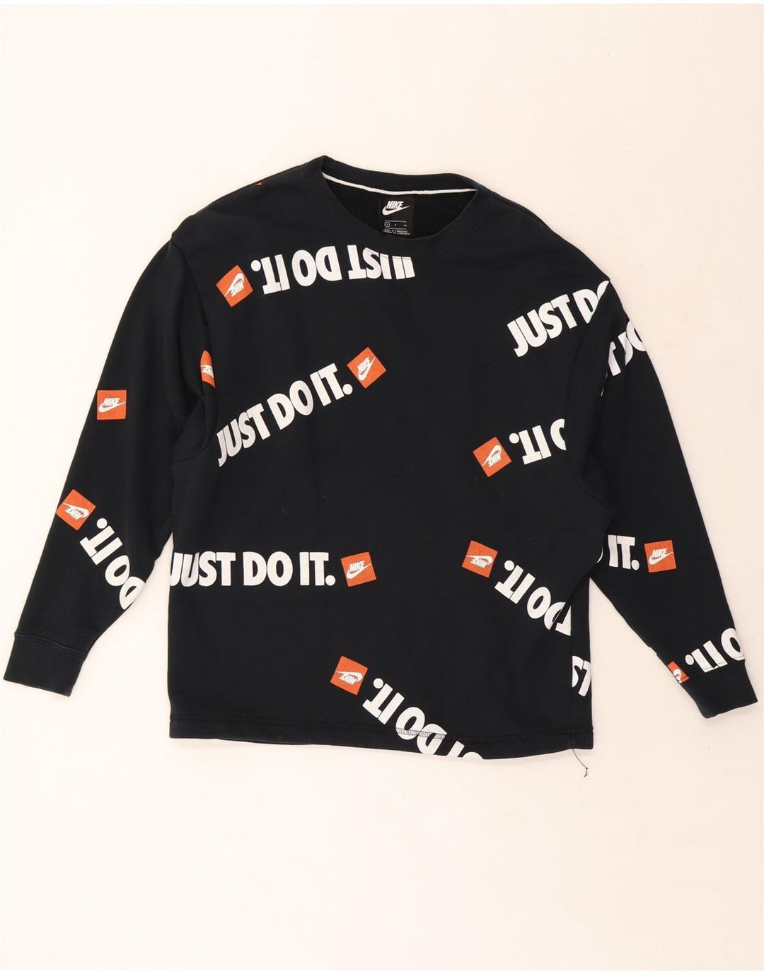 NIKE Hombre Sudadera Gráfica Jumper Small Azul Marino Algodón