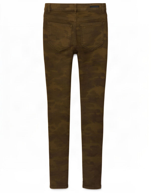 Zara Vaqueros Pitillo Mujer EU 36 XS W26 L28 Camuflaje Caqui