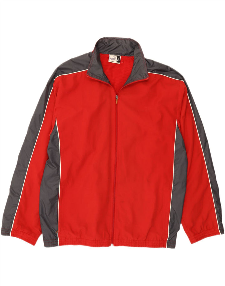 Puma Chaqueta de chándal para hombre XL Rojo Colorblock