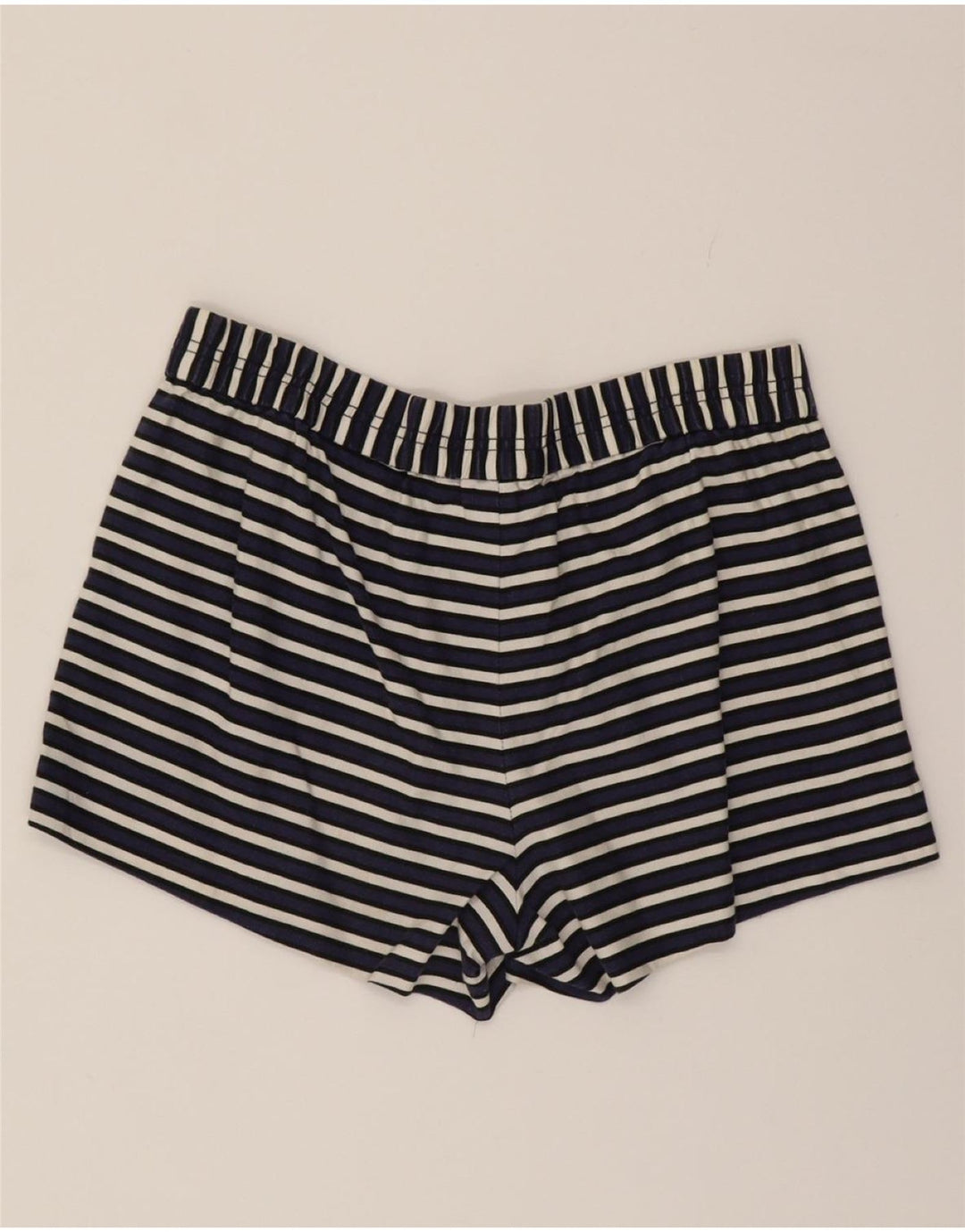 J. CREW Womens Shorts W30 Medium  Navy Blue Striped Linen Vintage J. Crew and Second-Hand J. Crew from Messina Hembry 
