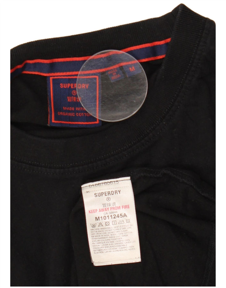 Superdry Camiseta para hombre Top Medium Black Cotton