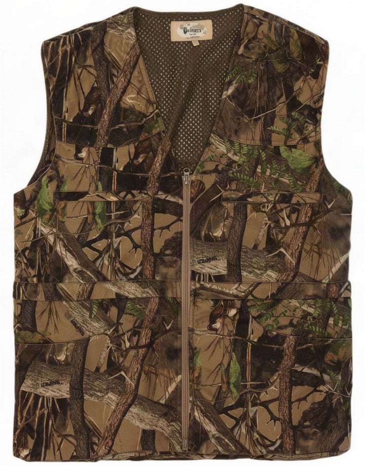 Univers Chaleco utilitario con estampado abstracto para hombre IT 52 XL Poliéster caqui