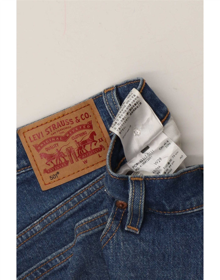 Levi's Mujer 501 Shorts Vaqueros W29 Small Azul Algodón
