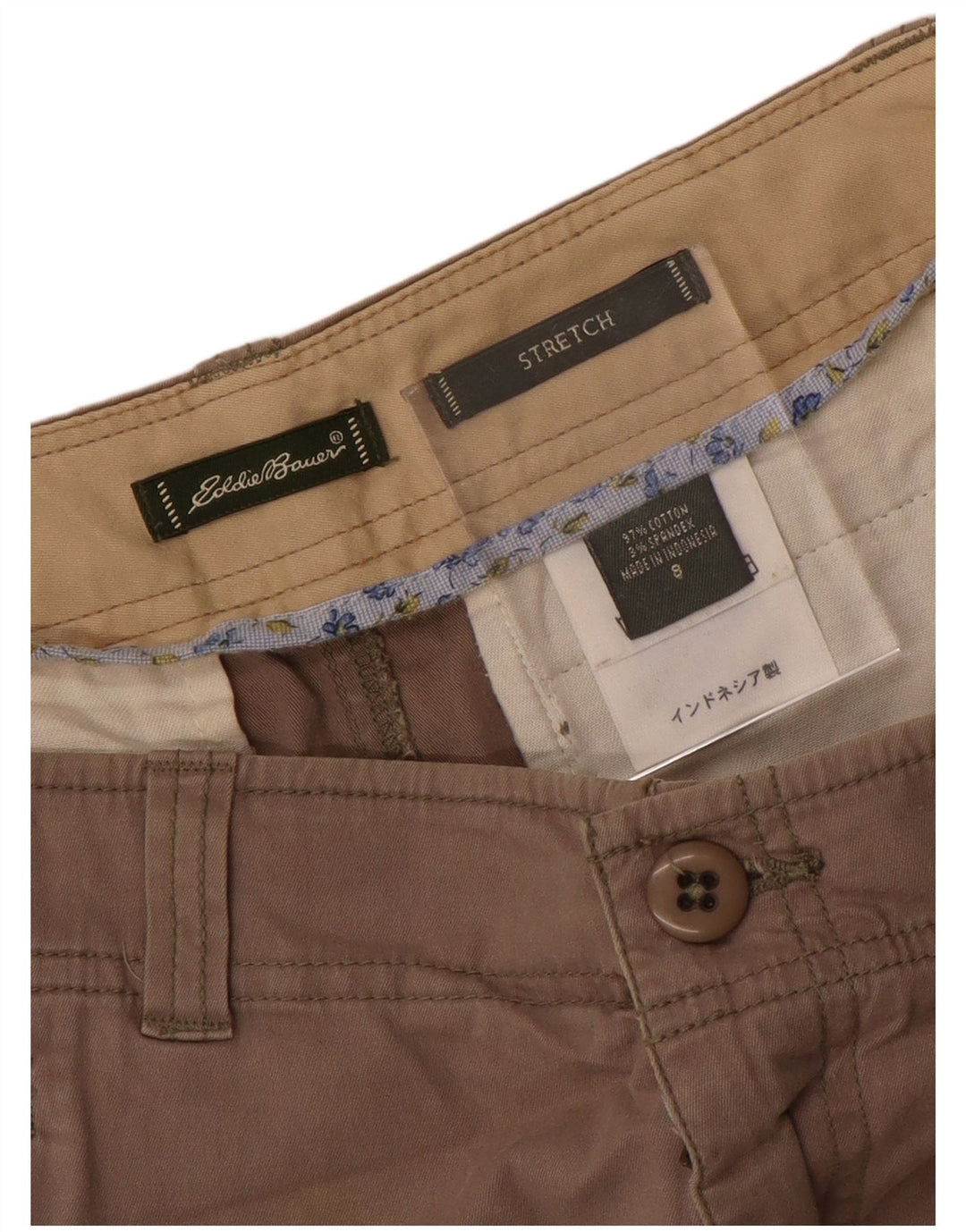 EDDIE BAUER Falda recta para mujer US 8 Mediana W30 Algodón gris