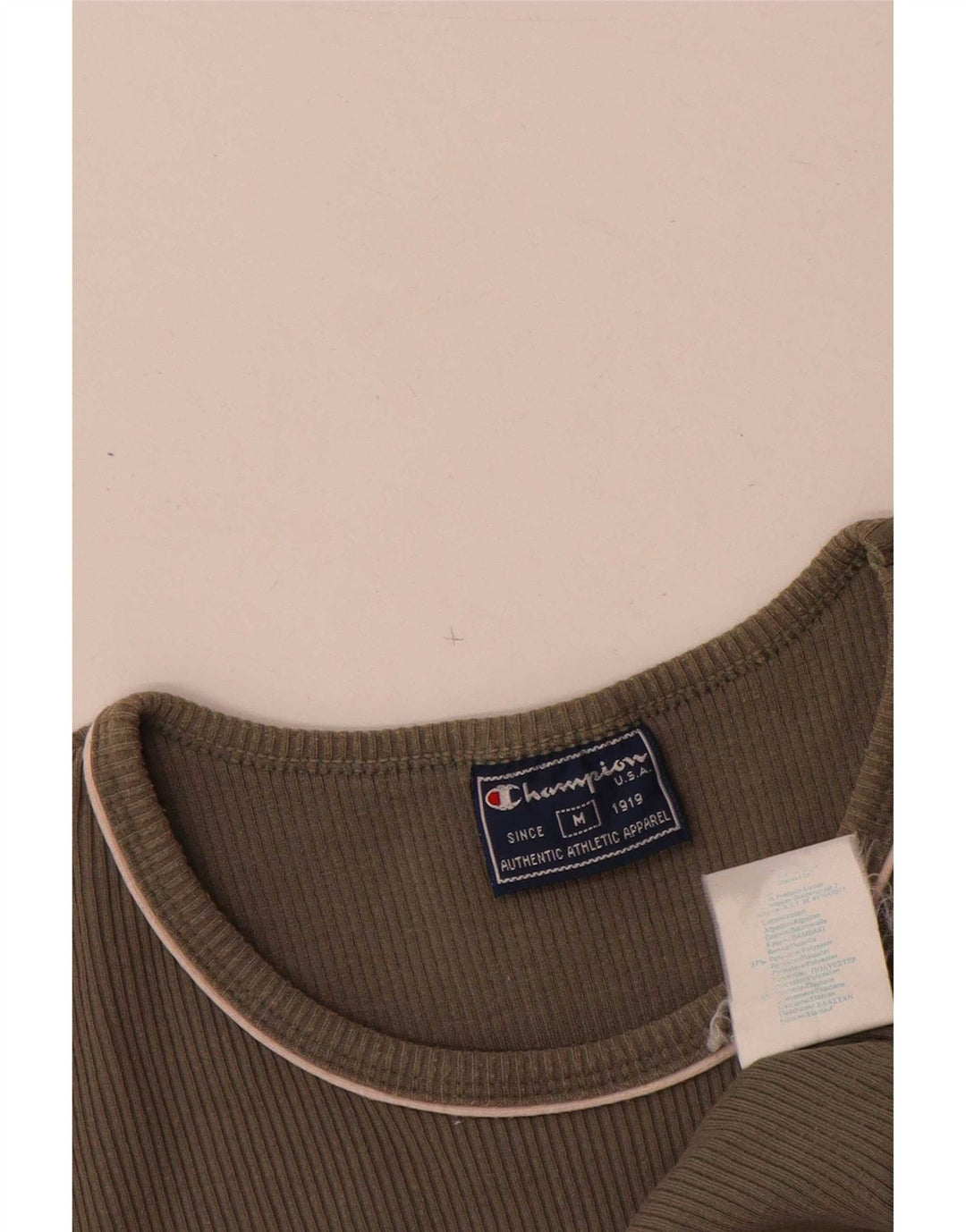 Champion Camiseta Mujer Top UK 12 Medium Khaki Algodón