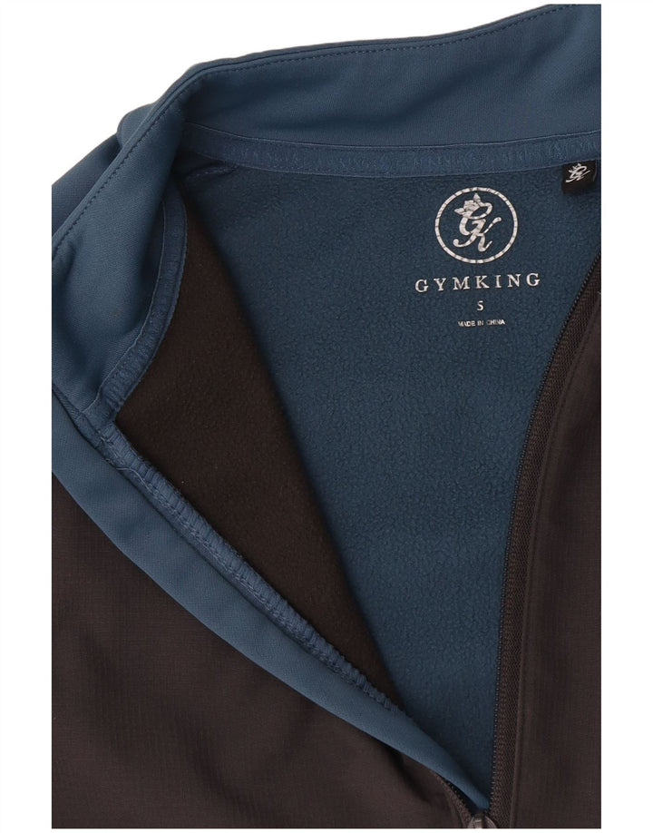 Gym King - Sudadera con cuello y cremallera para hombre, color azul pequeño
