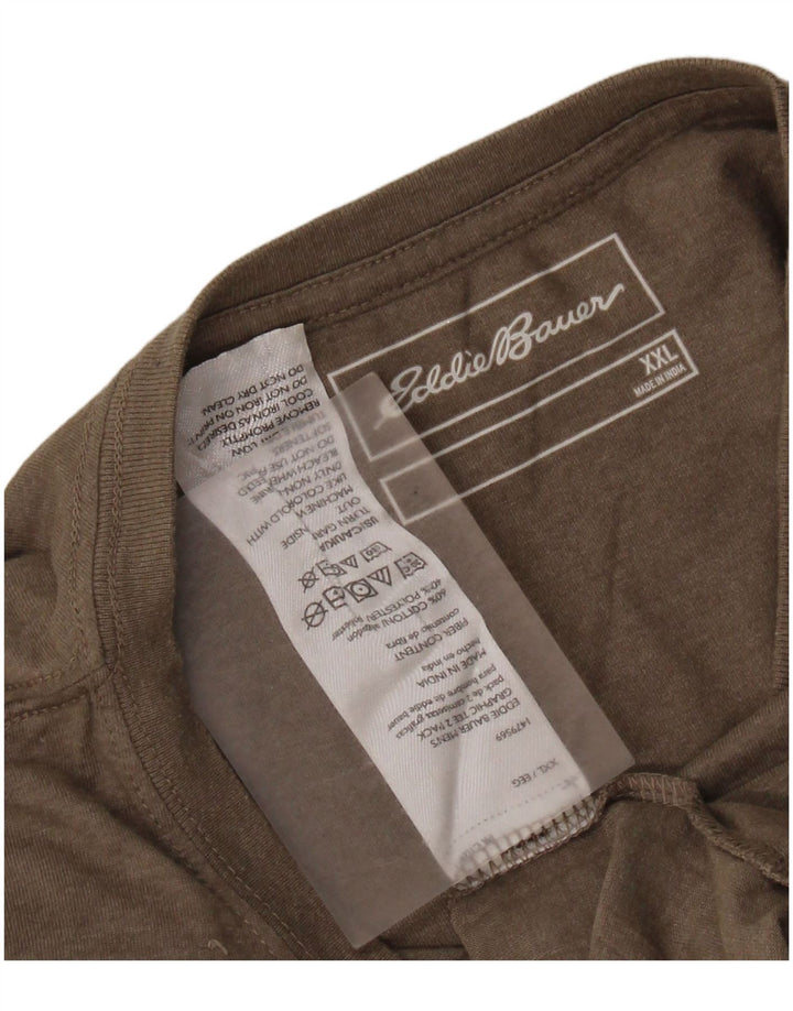 EDDIE BAUER Camiseta para hombre Top 2XL Gris Algodón