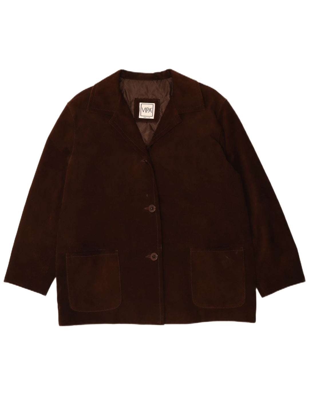 VIPA Chaqueta de ante extragrande para mujer UK 18 XL Cuero marrón