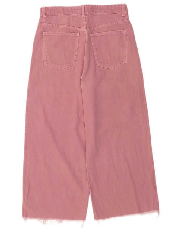Zara Jeans de pierna ancha para mujer EU 40 Medium W30 L24 Algodón rosa