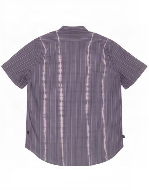 Camisa Trussardi Jeans Hombre Manga Corta Algodón Rayas Azul Grande