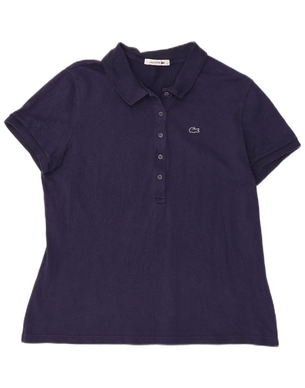 Polo Lacoste Mujer Talla 46 XL Azul Marino Algodón