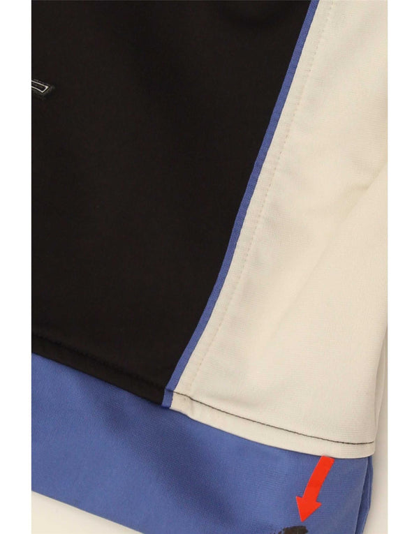 Asics Hombre Gráfico Chándal Top Chaqueta Mediano Negro Colorblock