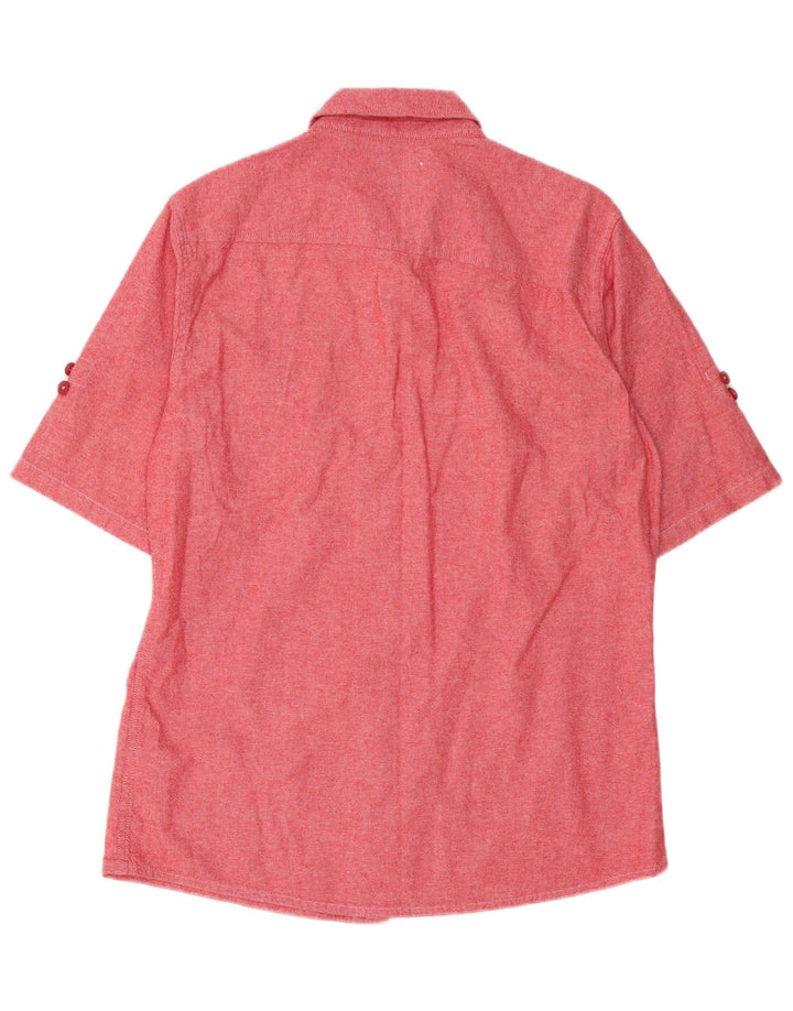 Animal Camisa de manga corta para hombre grande de algodón rojo